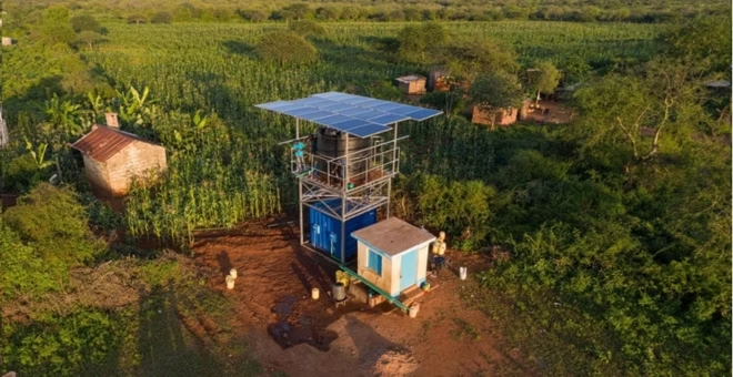 Solar Water Solutions osakeanti: Veden puhdistusjärjestelmä toiminnassa